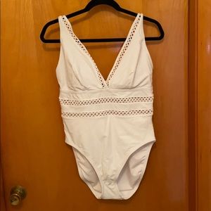 White one piece swimsuit